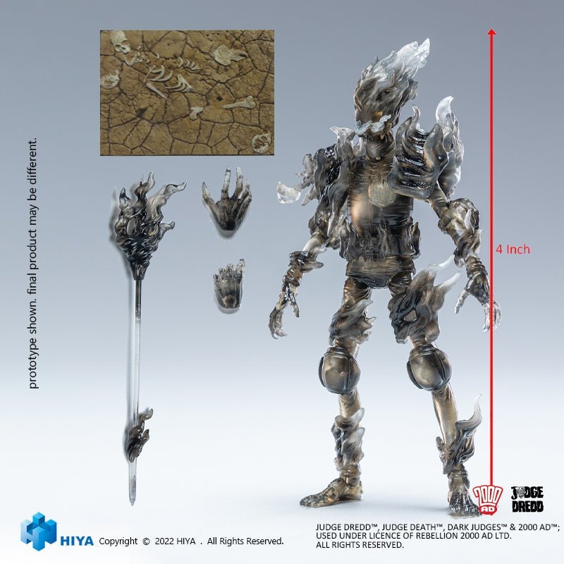 Judge Dredd Fire Black & White PX 1/18 Mini Action Figure - by Hiya Toys | Buy at ToyShnip