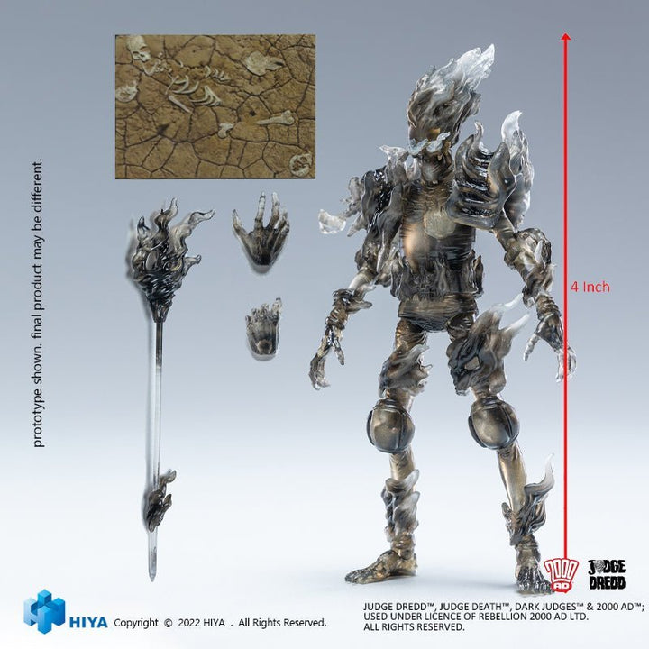 Judge Dredd Fire Black & White PX 1/18 Mini Action Figure - by Hiya Toys | Buy at ToyShnip