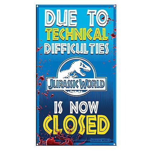 Jurassic World Ride Closed Medium Metal Sign - by Factory Entertainment | Buy at ToyShnip