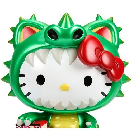 Kidrobot Sanrio Hello Kitty Kaiju Cosplay Metallic Green 8-Inch Vinyl Figure - by Kidrobot | Buy at ToyShnip