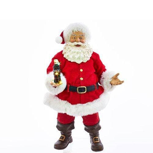 Kurt Adler - Coca-Cola Santa with LED Bottle 10 1/2-Inch Statue - by Kurt S. Adler | Buy at ToyShnip