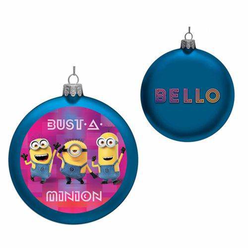 Kurt Adler - Despicable Me 3 - Minions 4 1/2-Inch Glass Disc Ornament - by Kurt S. Adler | Buy at ToyShnip