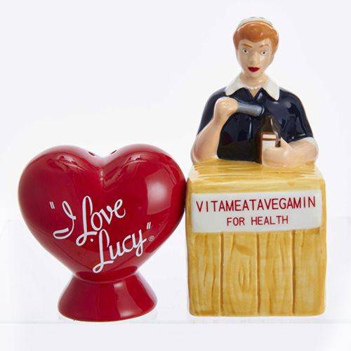 Kurt Adler - I Love Lucy Logo and Vitameatavegamin Salt and Pepper Shaker Set - by Kurt S. Adler | Buy at ToyShnip
