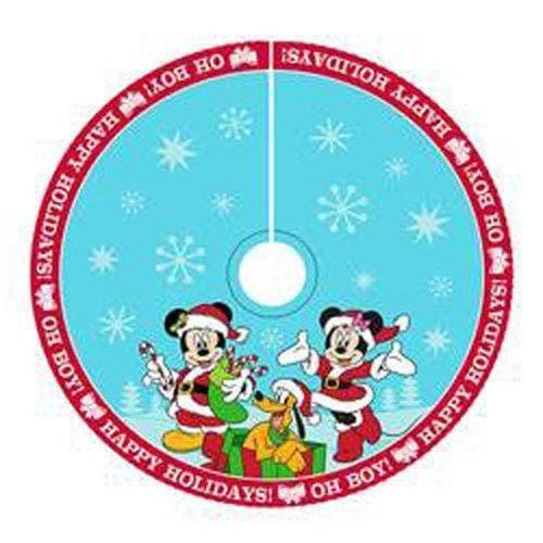 Kurt Adler - Mickey Mouse and Minnie Mouse Satin 48" Tree Skirt - by Kurt S. Adler | Buy at ToyShnip