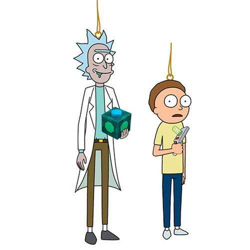 Kurt Adler - Rick and Morty Blowmold Figural Ornament - set of 2 - by Kurt S. Adler | Buy at ToyShnip