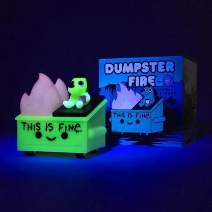 Lil Dumpster Fire This Is Fine Glow - in - the - Dark Vinyl Figure - by 100 Percent Soft