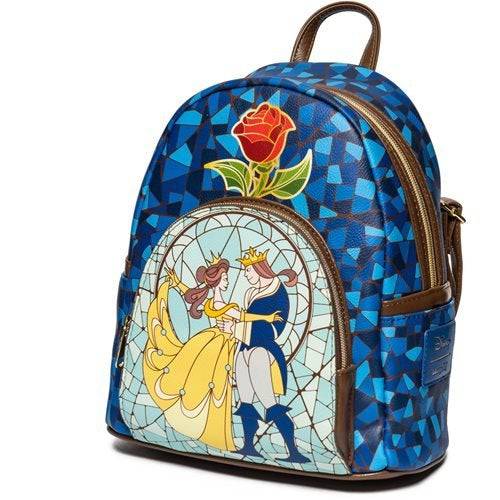 Loungefly Beauty and the Beast Stained-Glass Window Mini-Backpack - Entertainment Earth Exclusive - by Loungefly | Buy at ToyShnip