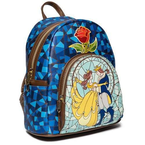 Loungefly Beauty and the Beast Stained-Glass Window Mini-Backpack - Entertainment Earth Exclusive - by Loungefly | Buy at ToyShnip