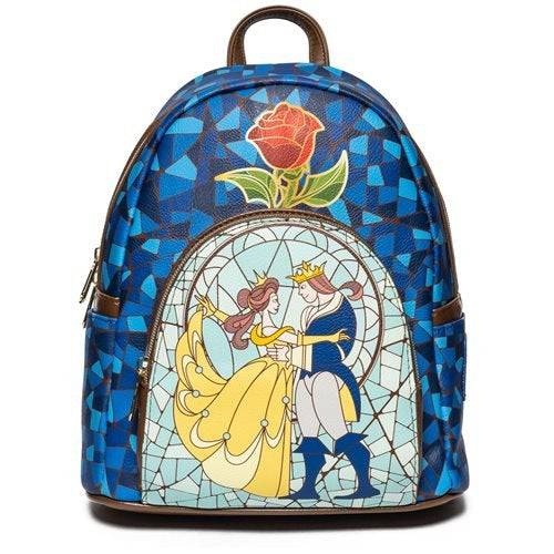 Loungefly Beauty and the Beast Stained-Glass Window Mini-Backpack - Entertainment Earth Exclusive - by Loungefly | Buy at ToyShnip