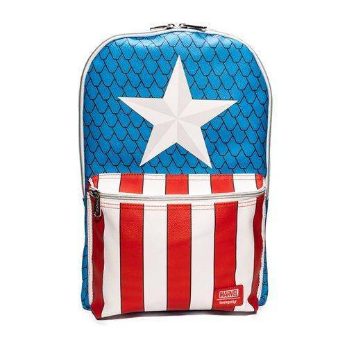 Loungefly Captain America Cosplay Backpack with Pin Set - Entertainment Earth Exclusive - by Loungefly | Buy at ToyShnip