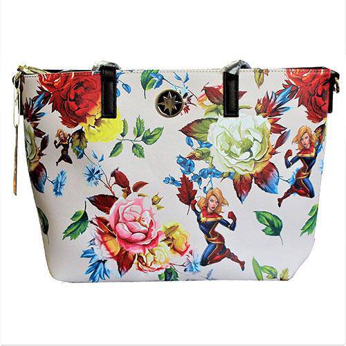 Loungefly Captain Marvel Floral Tote Purse - by Loungefly | Buy at ToyShnip
