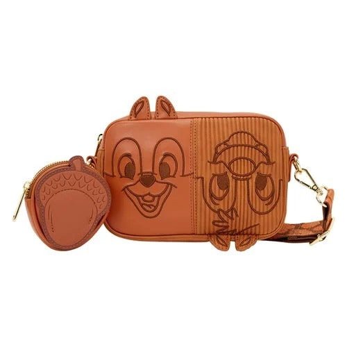 Loungefly Chip 'n' Dale Corduroy Sling Crossbody Bag with Coin Bag - by Loungefly