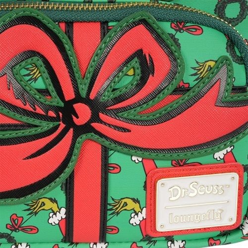 Loungefly How the Grinch Stole Christmas Grinch Christmas Present Mini - Backpack - Entertainment Earth Exclusive - by Loungefly
