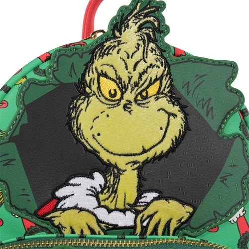 Loungefly How the Grinch Stole Christmas Grinch Christmas Present Mini - Backpack - Entertainment Earth Exclusive - by Loungefly