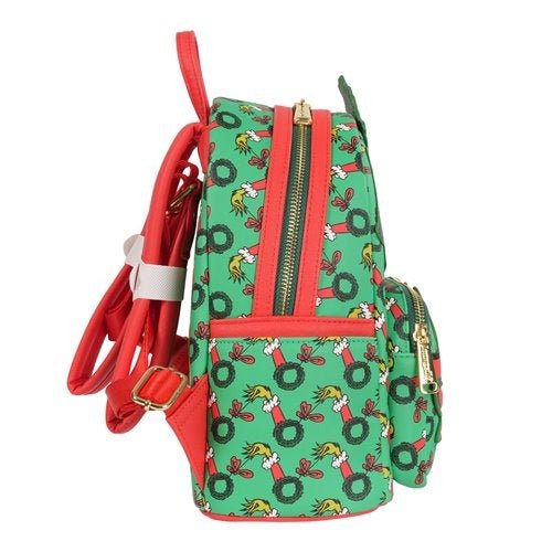 Loungefly How the Grinch Stole Christmas Grinch Christmas Present Mini - Backpack - Entertainment Earth Exclusive - by Loungefly