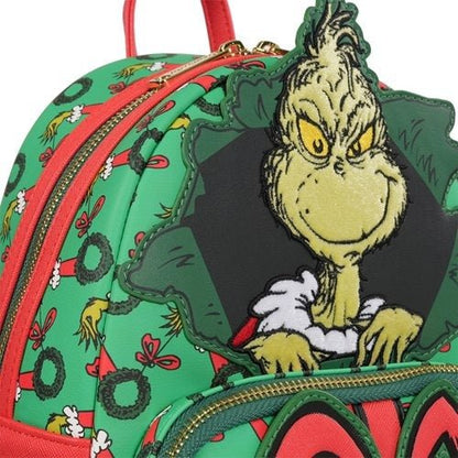 Loungefly How the Grinch Stole Christmas Grinch Christmas Present Mini - Backpack - Entertainment Earth Exclusive - by Loungefly