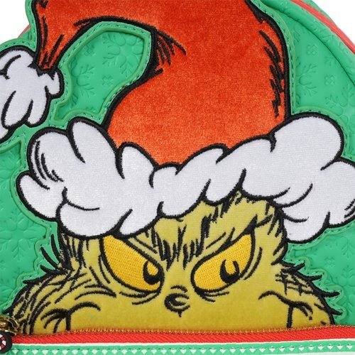 Loungefly How the Grinch Stole Christmas Grinch Christmas Sweater Mini - Backpack - Entertainment Earth Exclusive - by Loungefly