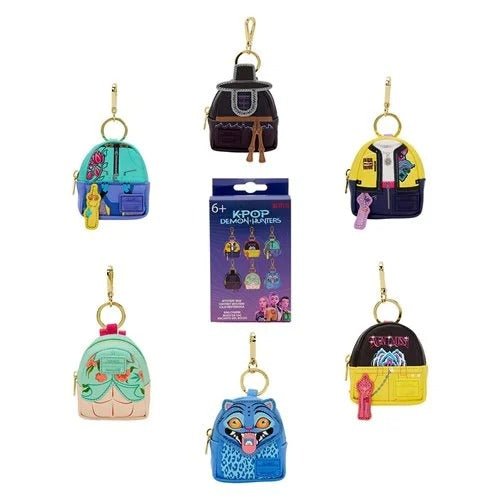 Loungefly KPop Demon Hunters Mystery Mini Backpack Bag Charm (1 box with 1 Charm) - Entertainment Earth Exclusive - by Loungefly