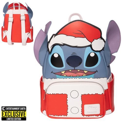 Loungefly Lilo & Stitch Holiday Santa Stitch Mini-Backpack- Entertainment Earth Exclusive - by Loungefly | Buy at ToyShnip
