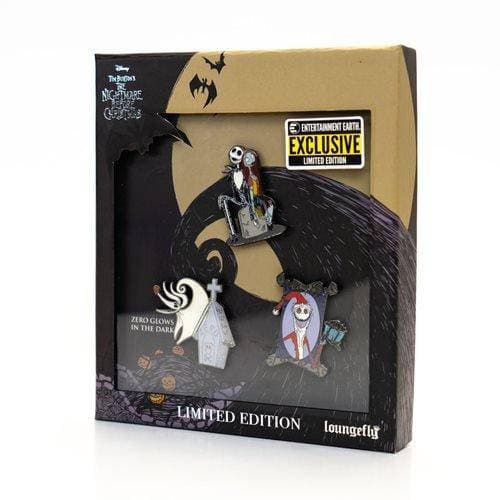 Loungefly Nightmare Before Christmas 3-Piece Pin Set - Entertainment Earth Exclusive - by Loungefly | Buy at ToyShnip