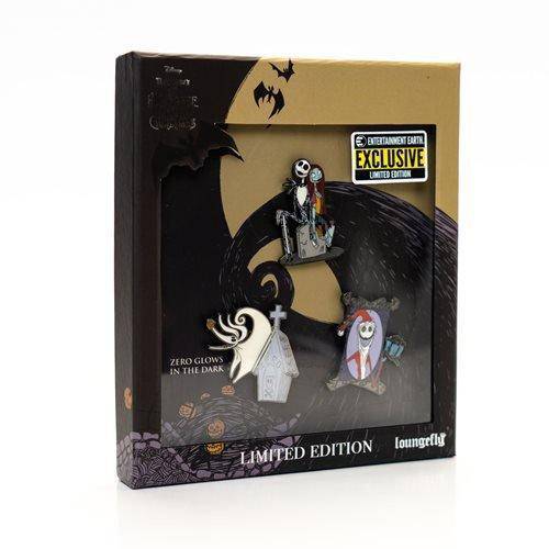 Loungefly Nightmare Before Christmas 3-Piece Pin Set - Entertainment Earth Exclusive - by Loungefly | Buy at ToyShnip