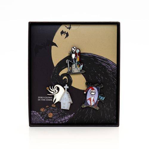 Loungefly Nightmare Before Christmas 3-Piece Pin Set - Entertainment Earth Exclusive - by Loungefly | Buy at ToyShnip