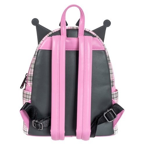 Loungefly Sanrio Kuromi Flames and Plaid Mini - Backpack - Entertainment Earth Exclusive - by Loungefly