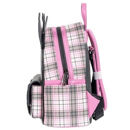 Loungefly Sanrio Kuromi Flames and Plaid Mini - Backpack - Entertainment Earth Exclusive - by Loungefly