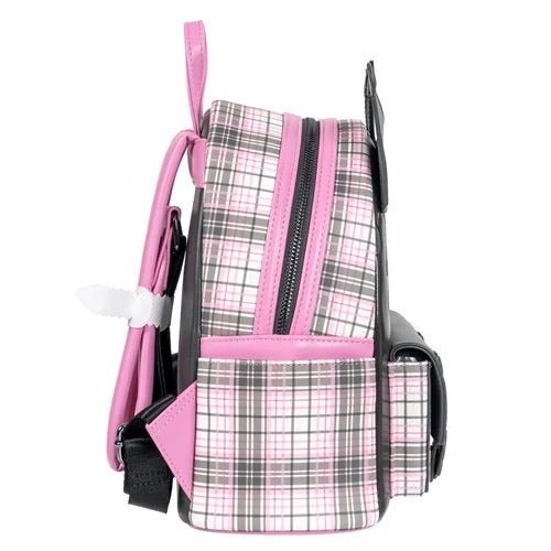 Loungefly Sanrio Kuromi Flames and Plaid Mini - Backpack - Entertainment Earth Exclusive - by Loungefly