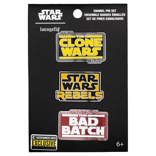 Loungefly Star Wars Animated Series Enamel Pin 3-Pack - Entertainment Earth Exclusive - by Loungefly | Buy at ToyShnip