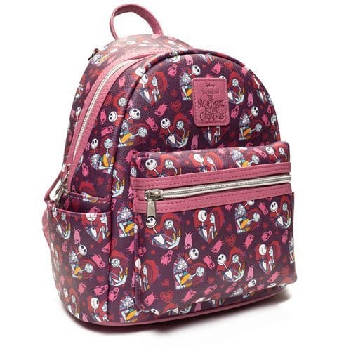 Loungefly The Nightmare Before Christmas Jack and Sally Hearts Mini-Backpack - Entertainment Earth Exclusive - by Loungefly | Buy at ToyShnip