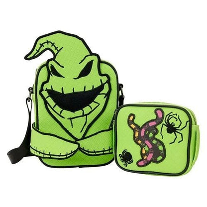 Loungefly The Nightmare Before Christmas Oogie Boogie Glow - in - the - Dark Crossbuddies Bag - by Loungefly