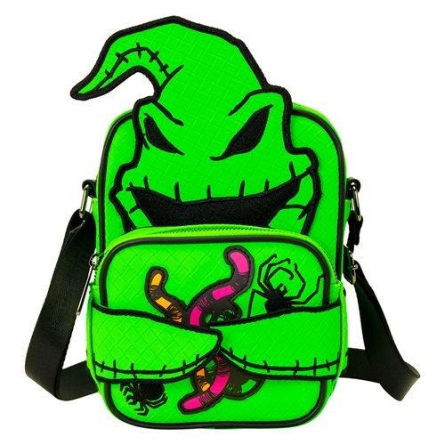 Loungefly The Nightmare Before Christmas Oogie Boogie Glow - in - the - Dark Crossbuddies Bag - by Loungefly