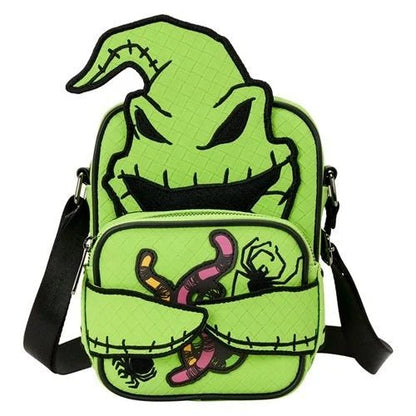Loungefly The Nightmare Before Christmas Oogie Boogie Glow - in - the - Dark Crossbuddies Bag - by Loungefly