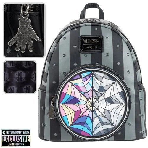 Loungefly Wednesday Nevermore Mini-Backpack - Entertainment Earth Exclusive - by Loungefly | Buy at ToyShnip