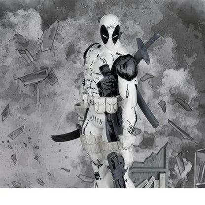 Marvel Deadpool The New Mutants 98 Line Art 1:10 Scale Posed Figure with Scene - Gold Label Exclusive - by McFarlane Toys