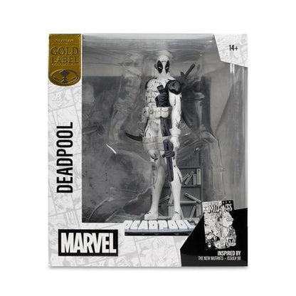 Marvel Deadpool The New Mutants 98 Line Art 1:10 Scale Posed Figure with Scene - Gold Label Exclusive - by McFarlane Toys