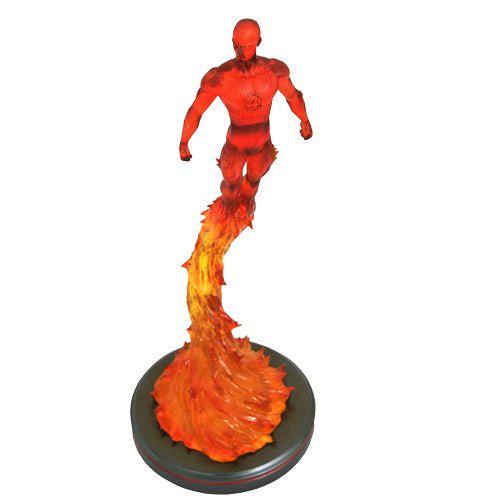 Marvel Premier Collection Comic Human Torch Statue - by Diamond Select | Buy at ToyShnip
