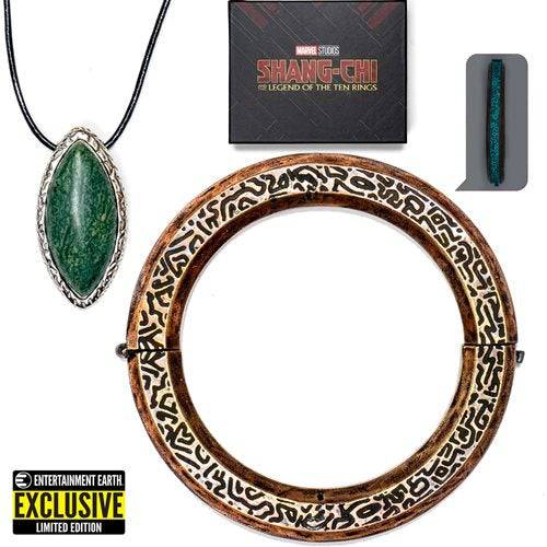 Marvel Shang-Chi Necklace and Glow-in-the-Dark Bracelet Ring Prop Replica Set – Entertainment Earth Exclusive - by Salesone Studios | Buy at ToyShnip