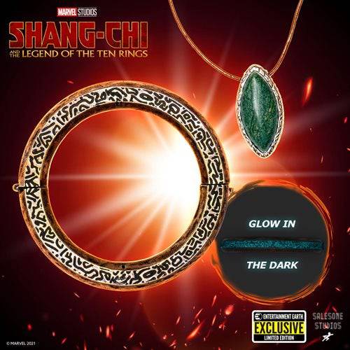Marvel Shang-Chi Necklace and Glow-in-the-Dark Bracelet Ring Prop Replica Set – Entertainment Earth Exclusive - by Salesone Studios | Buy at ToyShnip