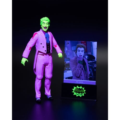 McFarlane Toys DC Retro The Joker Batman: Classic TV Series Black Light Gold Label 6 - Inch Action Figure - Entertainment Earth Exclusive - by McFarlane Toys