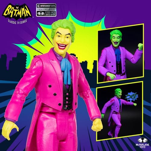 McFarlane Toys DC Retro The Joker Batman: Classic TV Series Black Light Gold Label 6 - Inch Action Figure - Entertainment Earth Exclusive - by McFarlane Toys