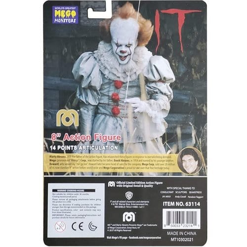 Mego Action Figure 8 Inch It Pennywise - by Mego | Buy at ToyShnip