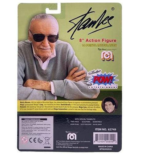 Mego Action Figure 8 Inch Stan Lee - by Mego | Buy at ToyShnip
