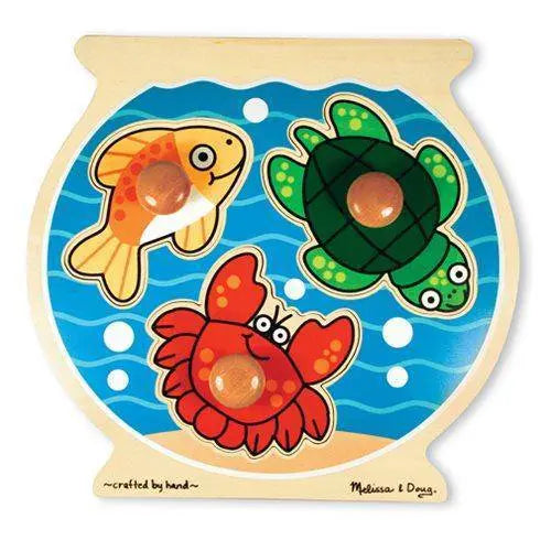 Melissa & Doug - Fish Bowl Jumbo Knob Puzzle - by Melissa and Doug | Buy at ToyShnip