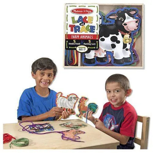 Melissa & Doug - Lace and Trace Farm Animals - by Melissa and Doug | Buy at ToyShnip