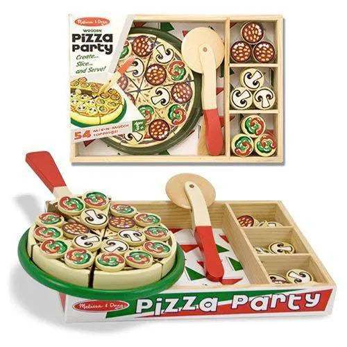Melissa & Doug - Pizza Party Wooden Pizza Set - by Melissa and Doug | Buy at ToyShnip