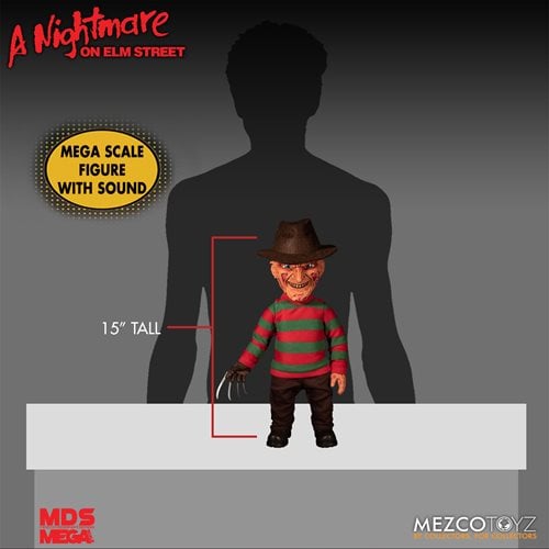Mezco Toyz A Nightmare on Elm Street Freddy Krueger Talking 15-Inch Mega-Scale Doll - by Mezco Toyz | Buy at ToyShnip