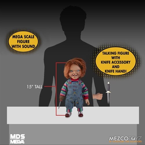 Mezco Toyz Child's Play Menacing Chucky Talking Mega-Scale 15-Inch Doll - by Mezco Toyz | Buy at ToyShnip