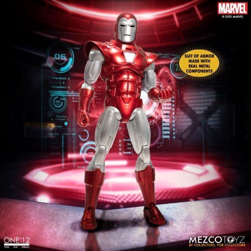 Mezco Toyz Iron Man Silver Centurion Edition One:12 Collective Action Figure - by Mezco Toyz